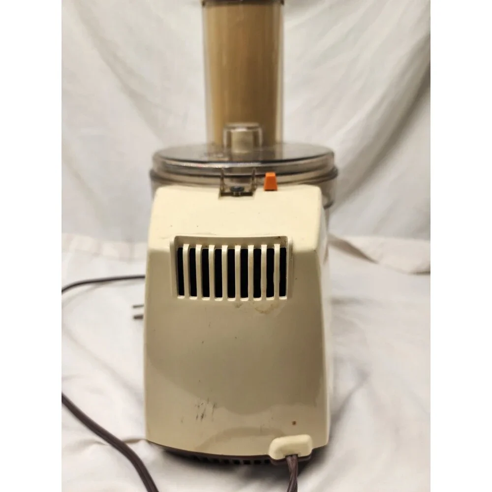 Vintage GE Food Processer General Electric D2FP4200 Woodgrain 1970s Tested